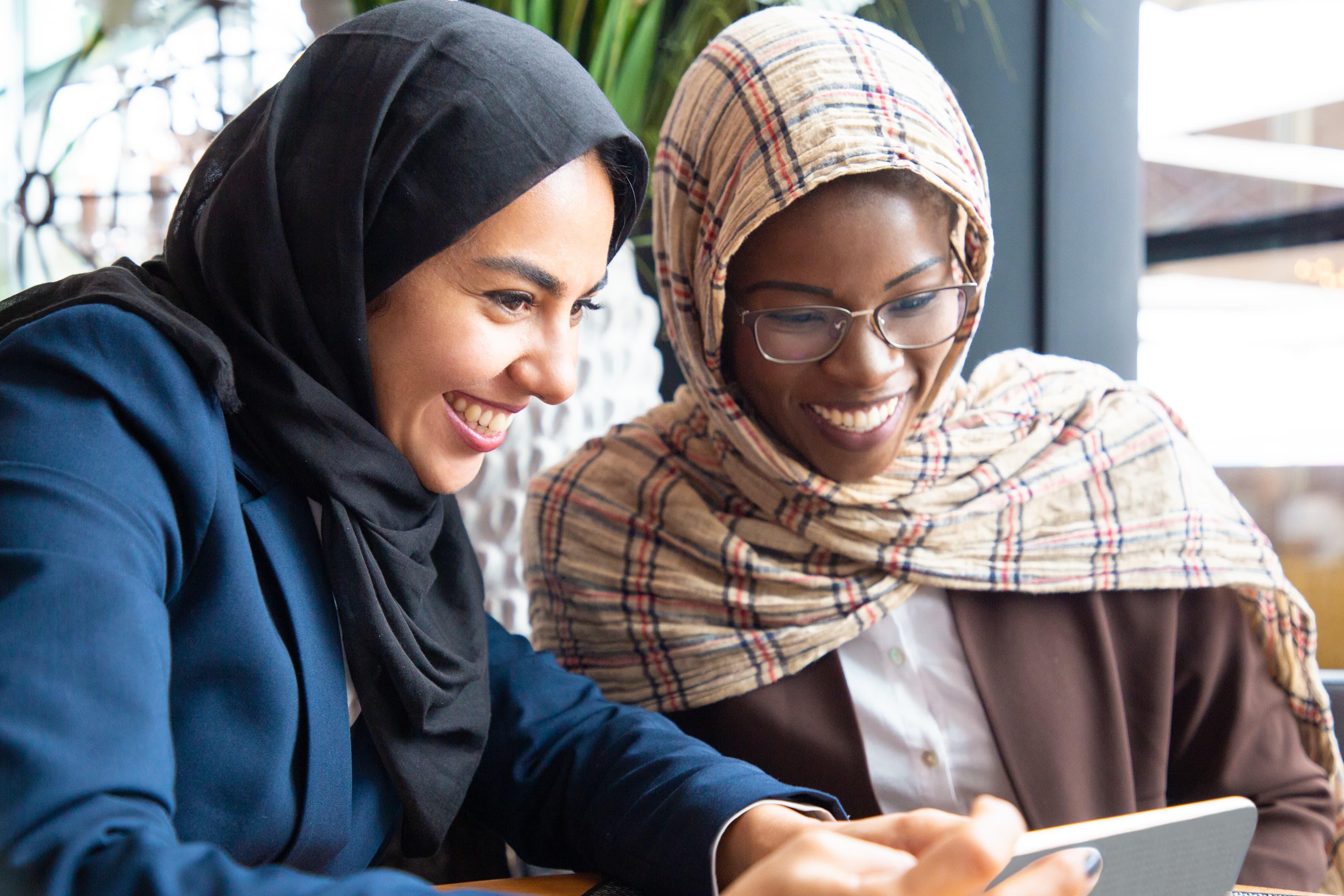 Students studying together at a shared table